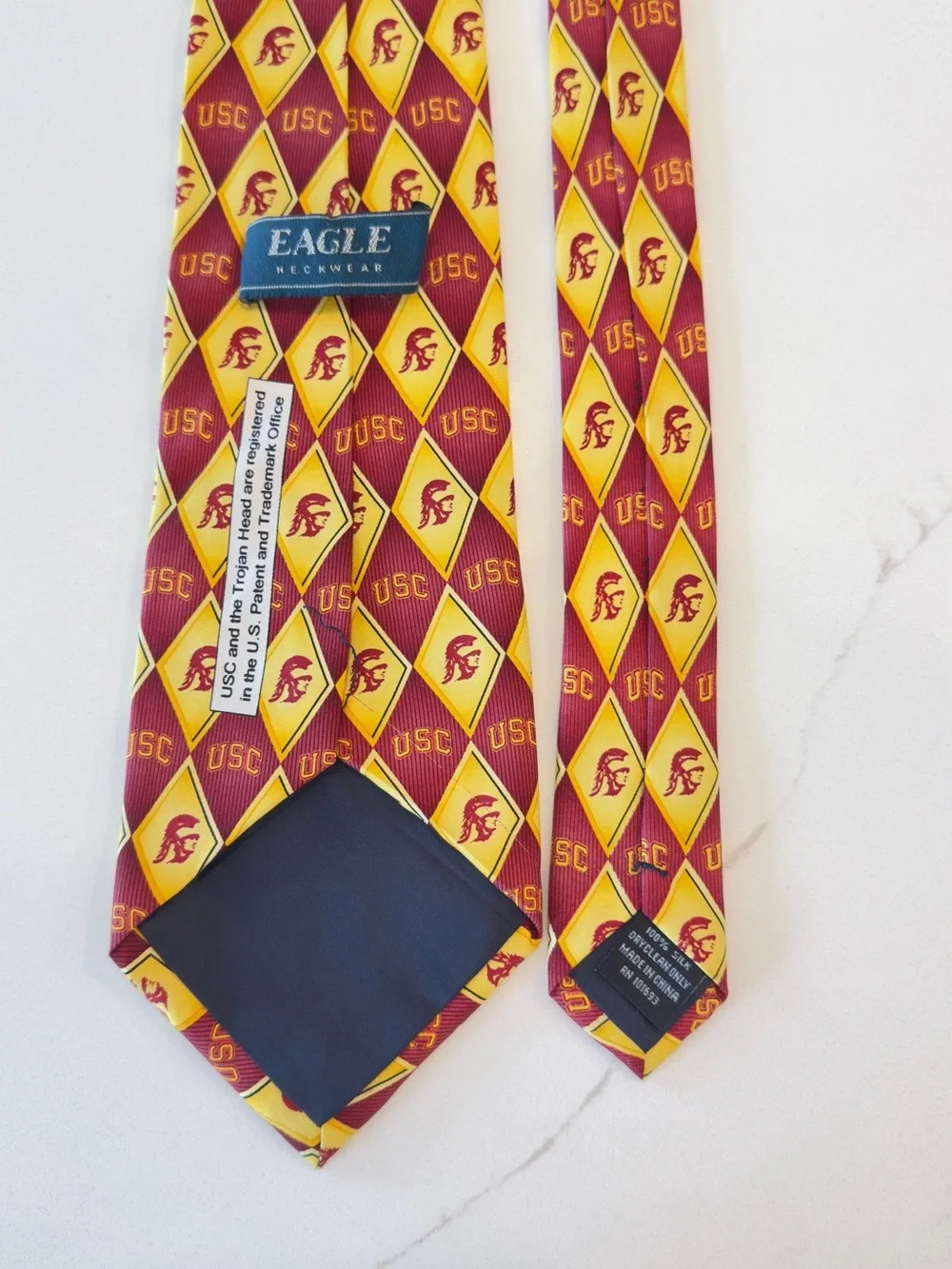 USC Maroon and Gold Diamond Pattern Men's Tie